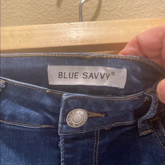 Blue Skinny Distressed Jeans JR 13 or Women 31 - Picture 2 of 4